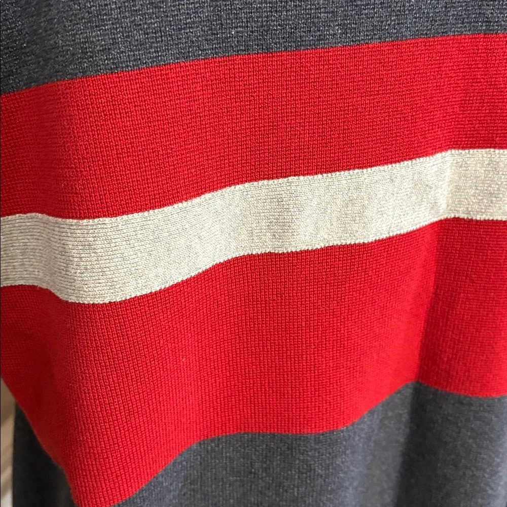 Vintage 90’s Structure blue & red striped V-neck sweater Size M